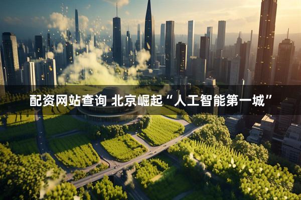 配资网站查询 北京崛起“人工智能第一城”